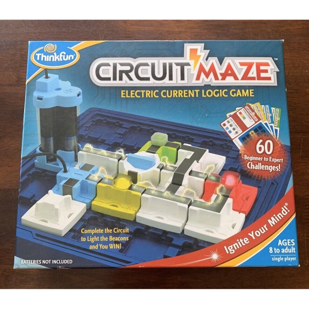 Circuit Maze Electric Current Logic Game ThinkFun 8 To Adult NEW Open Box
